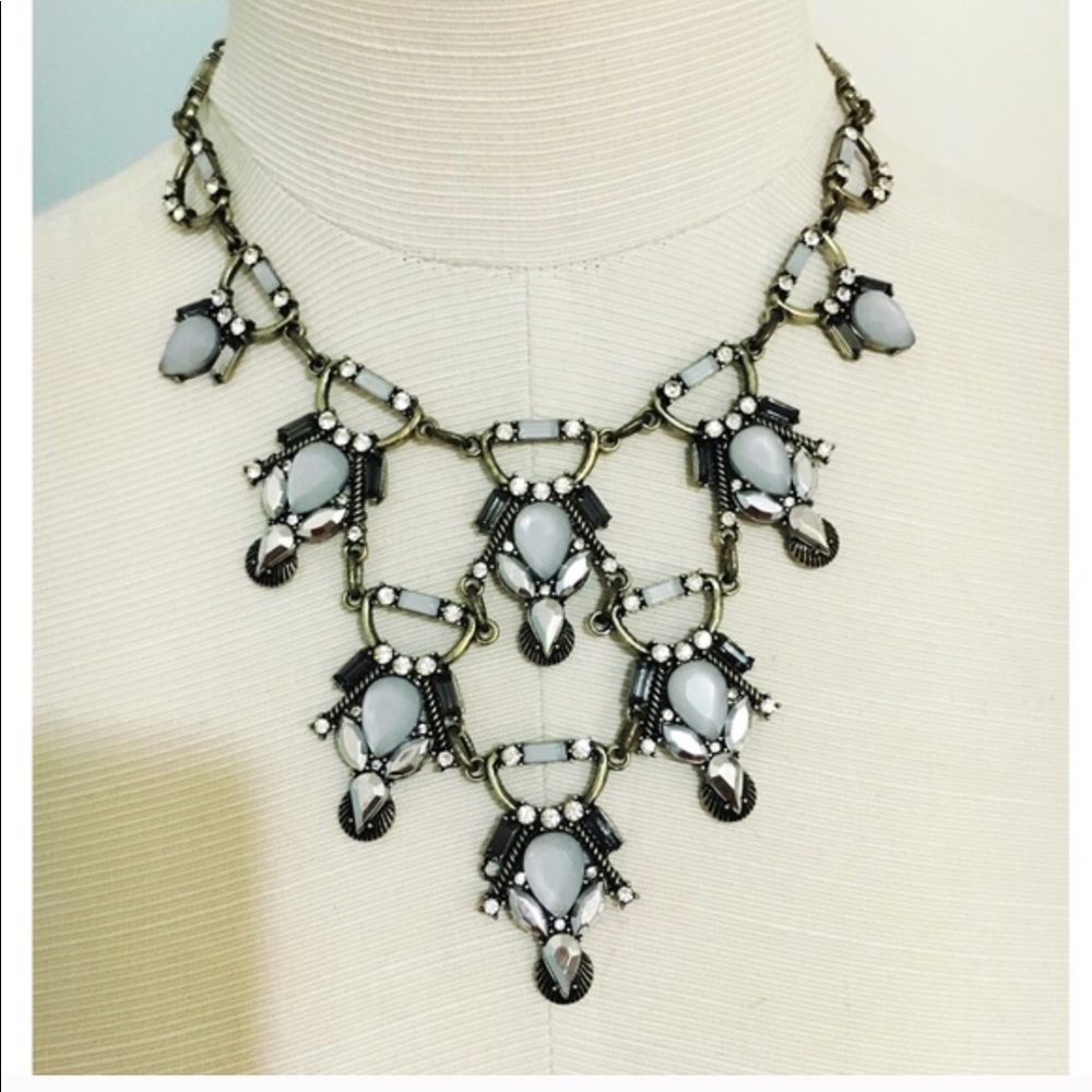 Trendy Layered Bib Statement Necklace